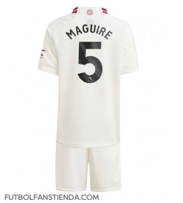 Manchester United Harry Maguire #5 Tercera Equipación Niños 2023-24 Manga Corta (+ Pantalones cortos)